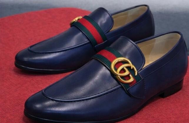 MENS HANDMADE LEATHER SHOES, FASHION LOAFERS SHOES FOR MENS, BLUE