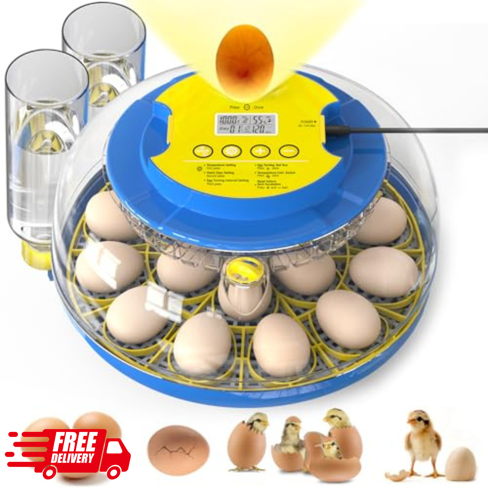 Incubators for Hatching Eggs, Egg Incubator with Automatic Egg Turning and Humid