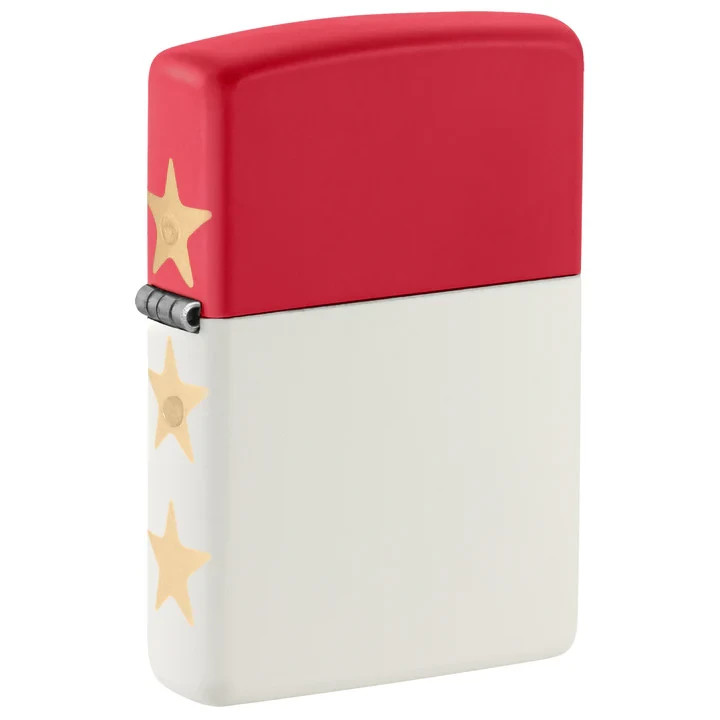 Zippo America 250 Model White/Red Matte Laser Engraved 47295 NOT Limited Edition