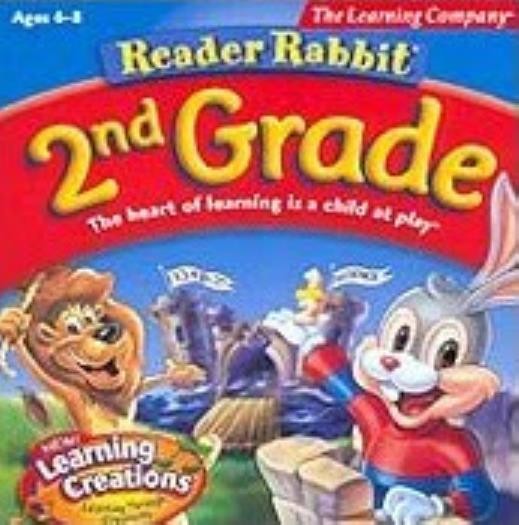 Reader Rabbit 2nd Grade PC MAC CD learn to read write math words counting game!