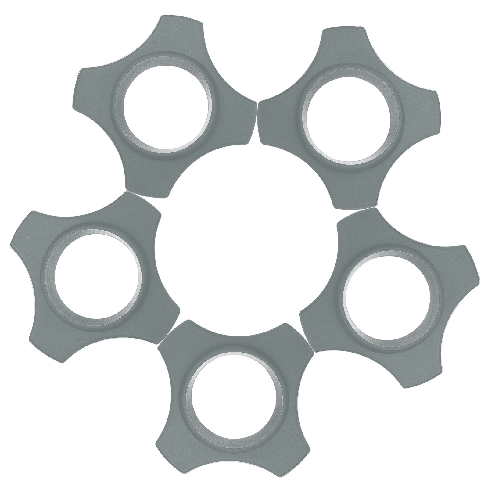 Microphone Anti-Roll Rubber Rings, 5 Pack & 1.4 x 2.9" & Gray