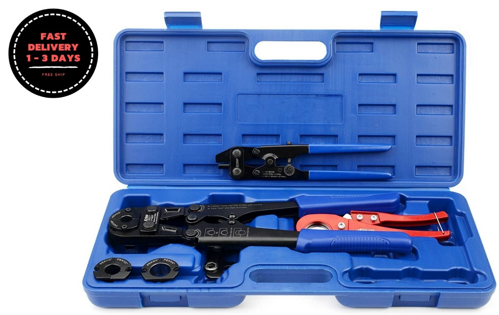 Kit de crimpadora Pex Crimpado de anillos de cobre con herramienta de extracción