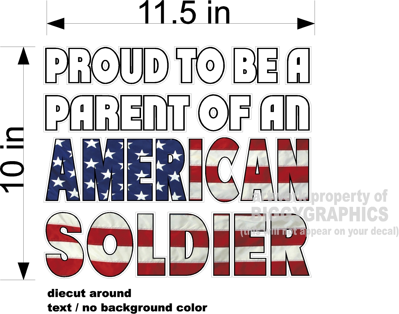 PROUD TO BE A PARENT OF AN AMERICAN SOLDIER CAR / TRUCK WINDOW VINYL DECAL NEW!