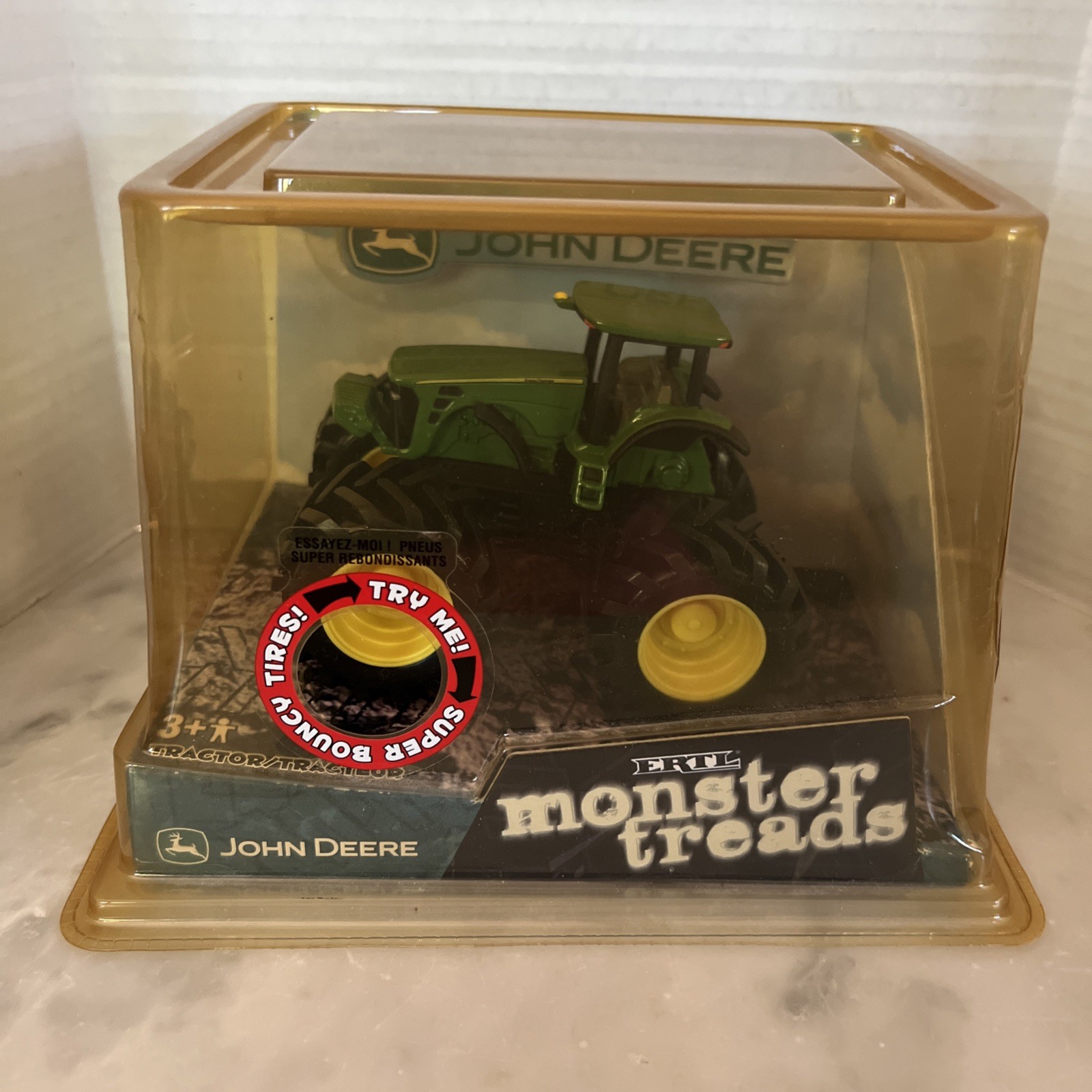 John Deere Tractor ERTL Monster Treads 4x4 Die Cast Body New Bouncy Tires