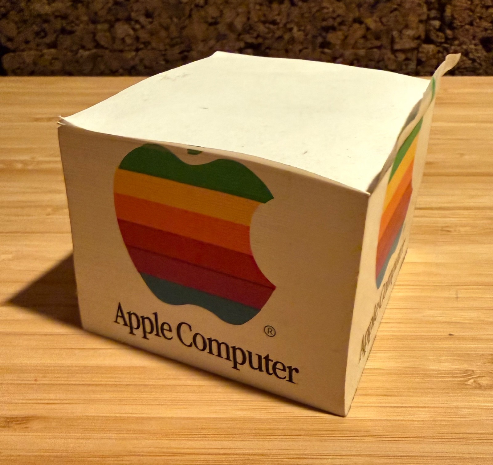 Vintage Apple Computer Rainbow Logo Macintosh Note Pad Memopad 1980s
