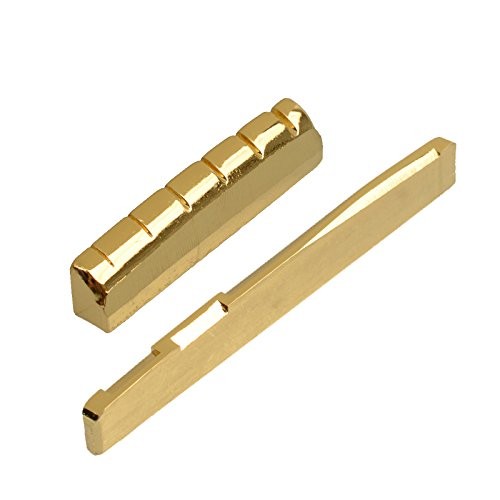 SAPHUE 6-String Acoustic Guitar Brass Nut and Saddle Set,