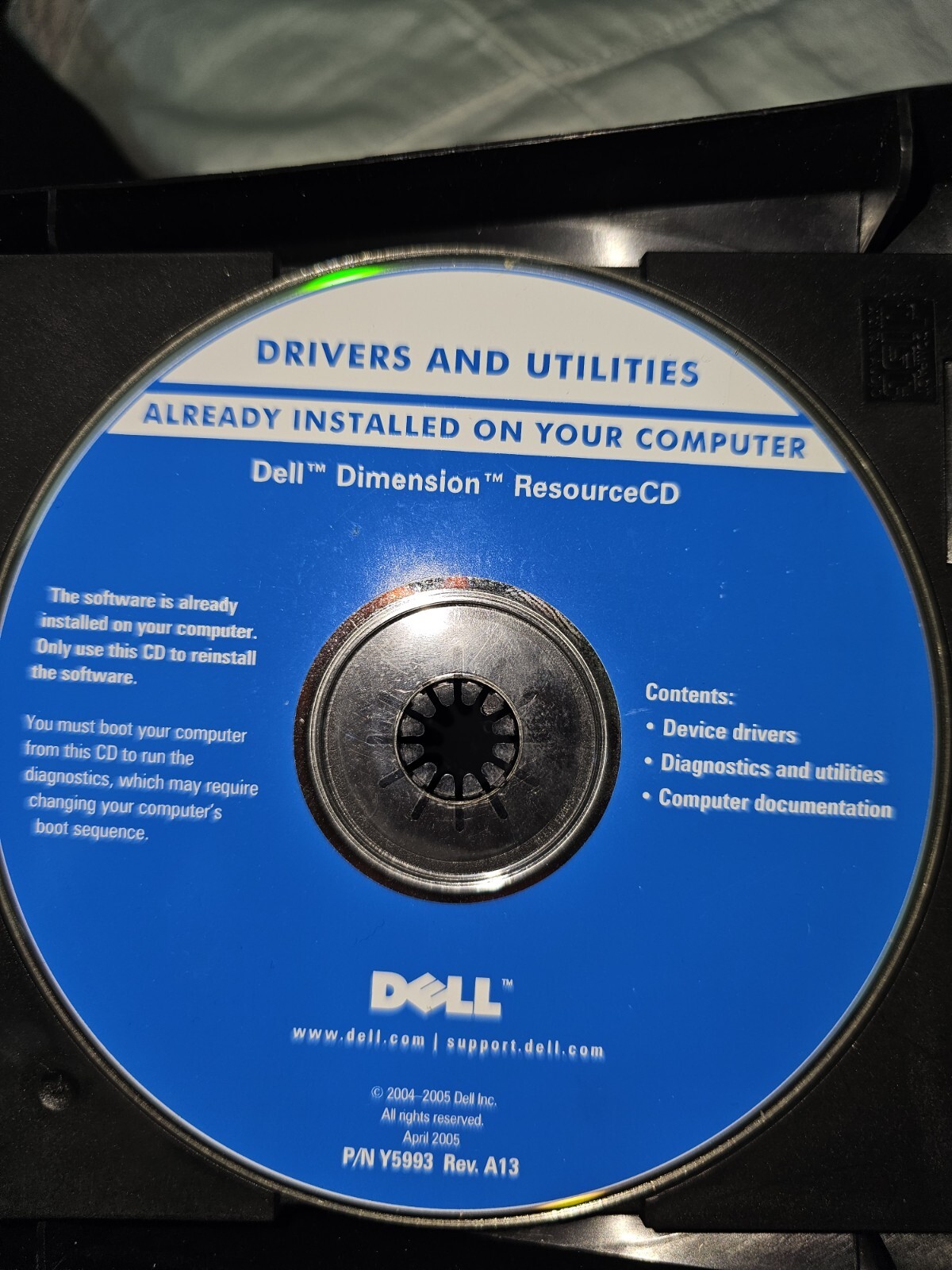 HP Dimension Resource Driver CD