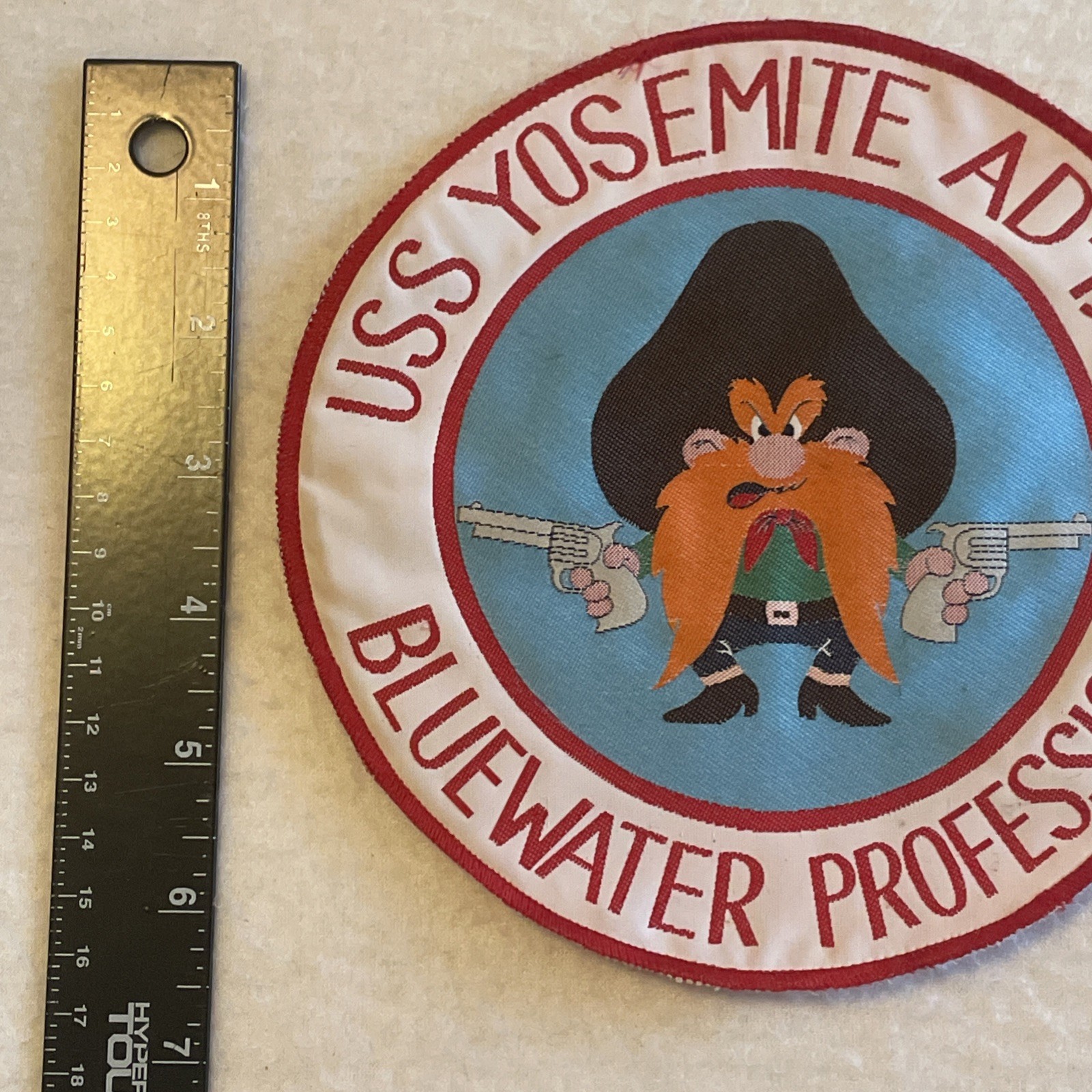 5" NAVY USS AD-19 YOSEMITE SAM BLUEWATER PROFESSIONALS EMBROIDERED PATCH Ship