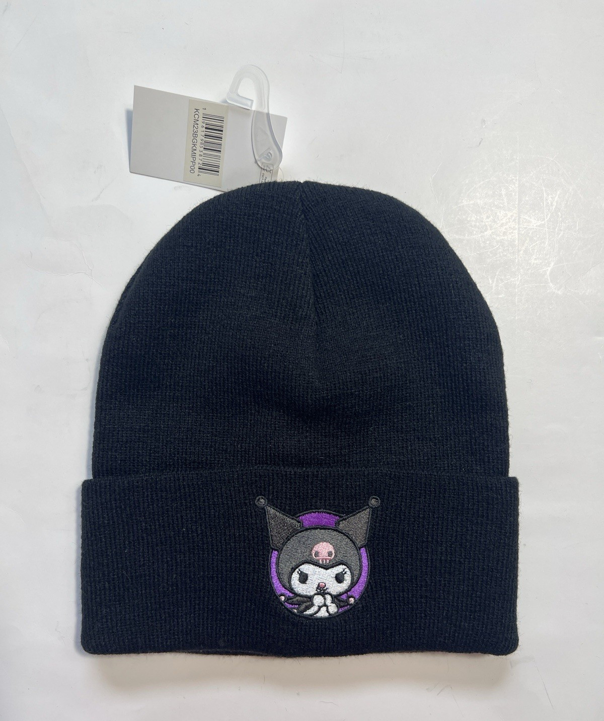 Sanrio Kuromi Beanie Knit Black Purple NWT