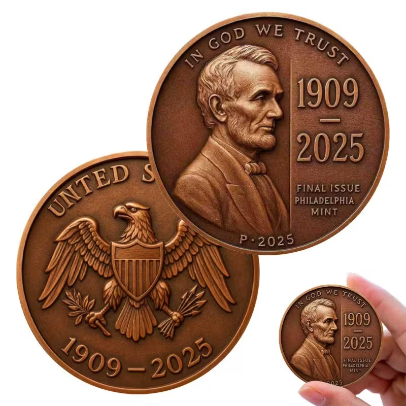 Final Cent Tribute Anniversary Challenge Coin Commemorative Penny 1-pc C