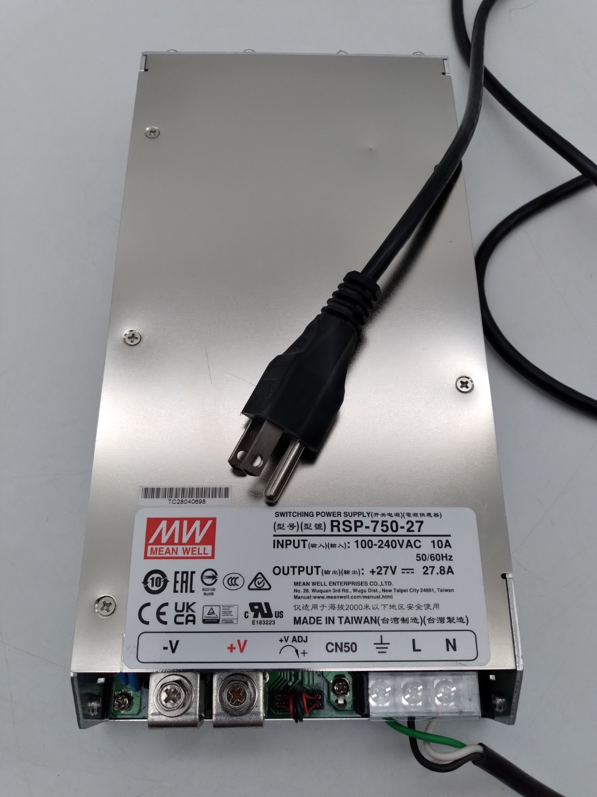 MEAN WELL RSP-750-27 AC/DC SWITCHING POWER SUPPLY T268131