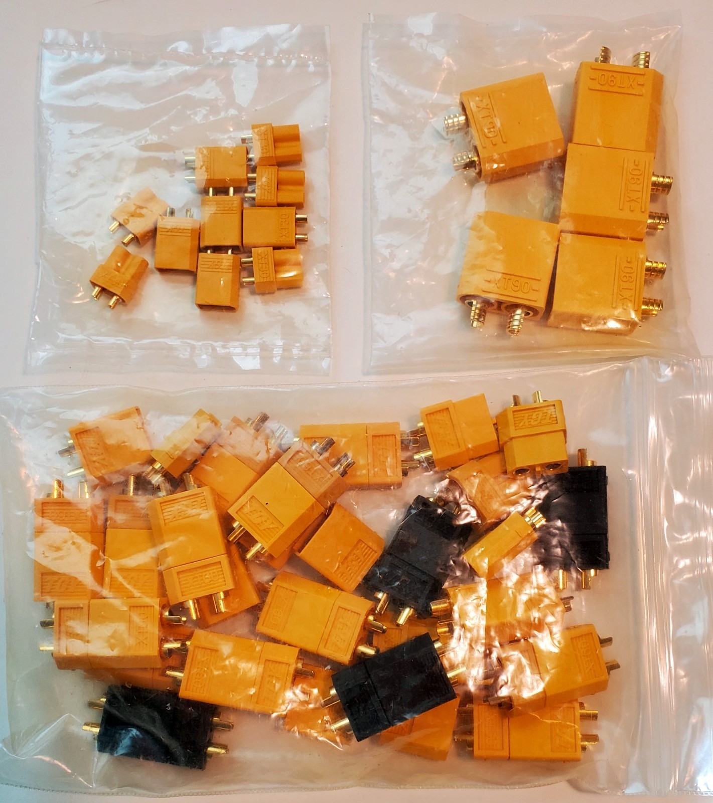 5 M/F XT30, 23 M/F XT 60, & 5 M XT90 Connectors for LiPo Batteries, NEW