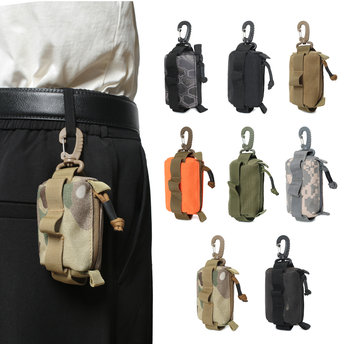 Small Coin Purse Outdoor Portable Tool Bag Anti Lost Key Card Bag for Traveling