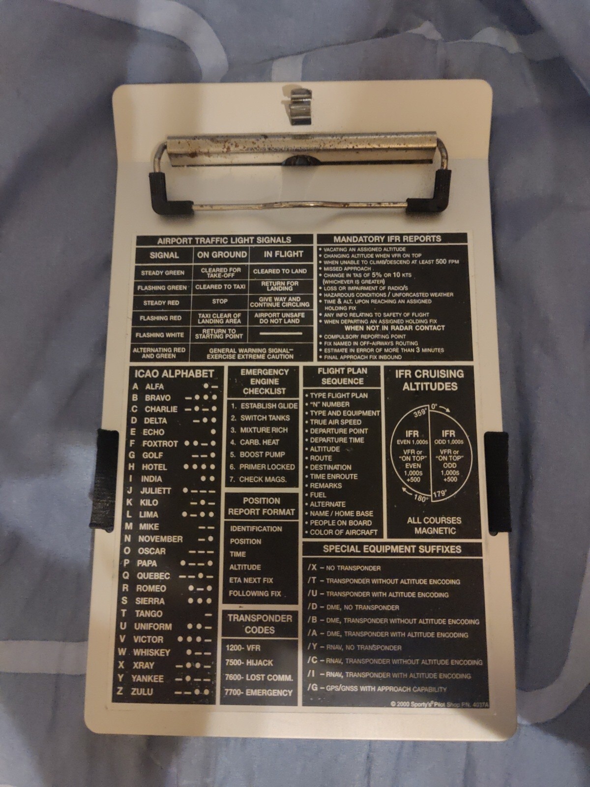Sportys Aluminum IFR Kneeboard