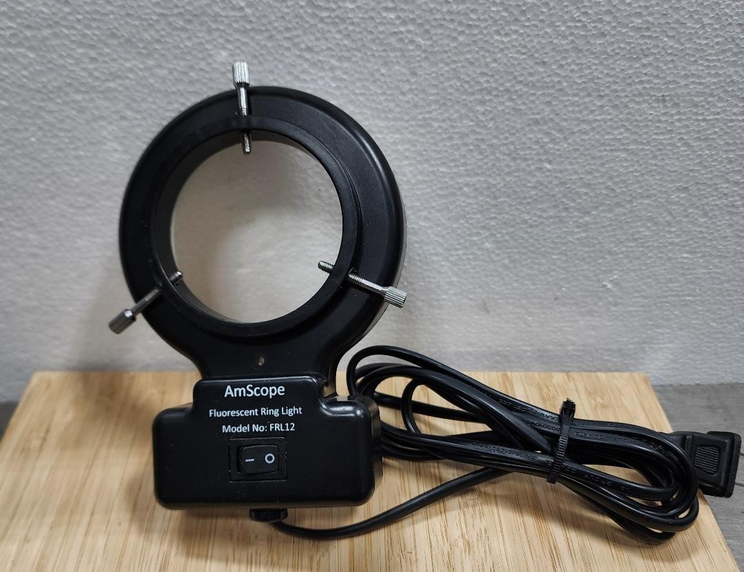 AmScope Fluorescent Ring Light for Microscopes Model No: FRL12 110V
