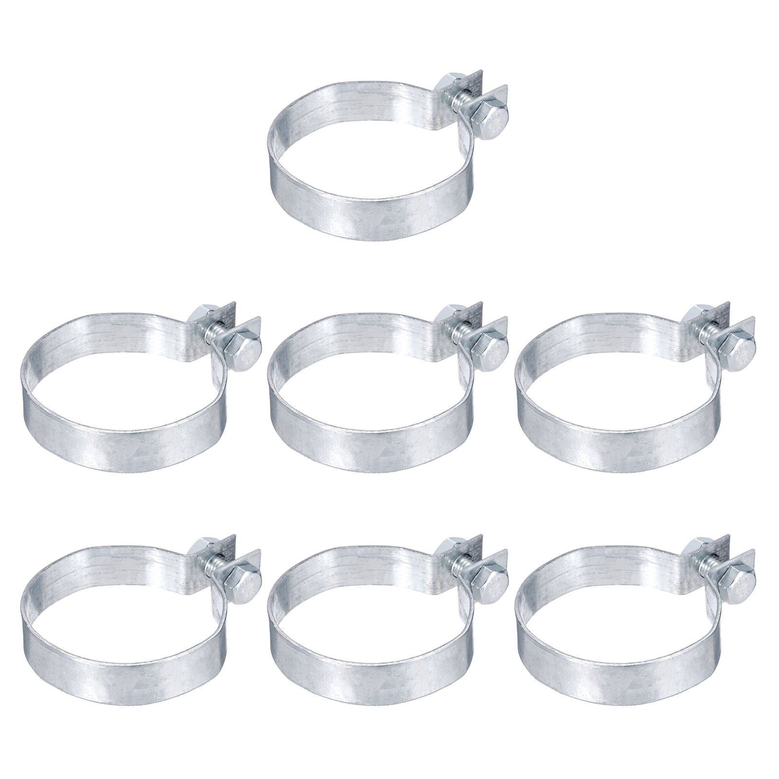 7Pcs Brace Bands, Galvanized Steel Chain Link Fence Bands for 2-23/64" Post