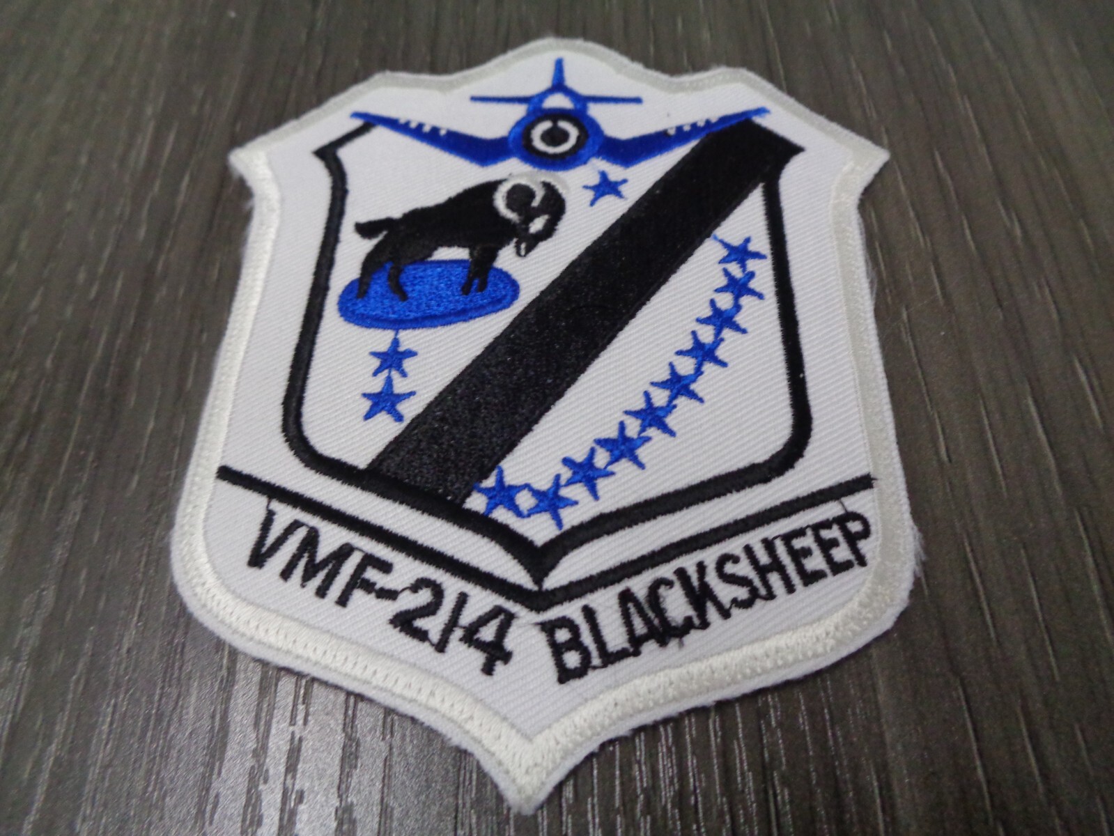 VMF- 214 BLACKSHEEP USMC PATCH MARINE CORPS FIGHTER SQ PILOT AVIATION CALIFORNIA