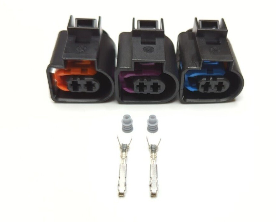 Horn Fuel Injector Alternator Connector housing Pigtail For Audi Volkswagen