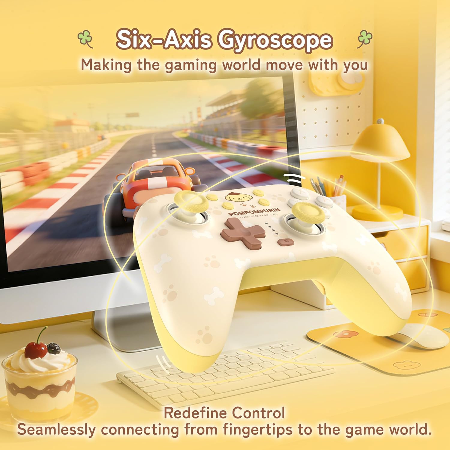 Yellow Switch 2 Controller,Yellow Dog Hall Effect Controllers Wireless for Switc
