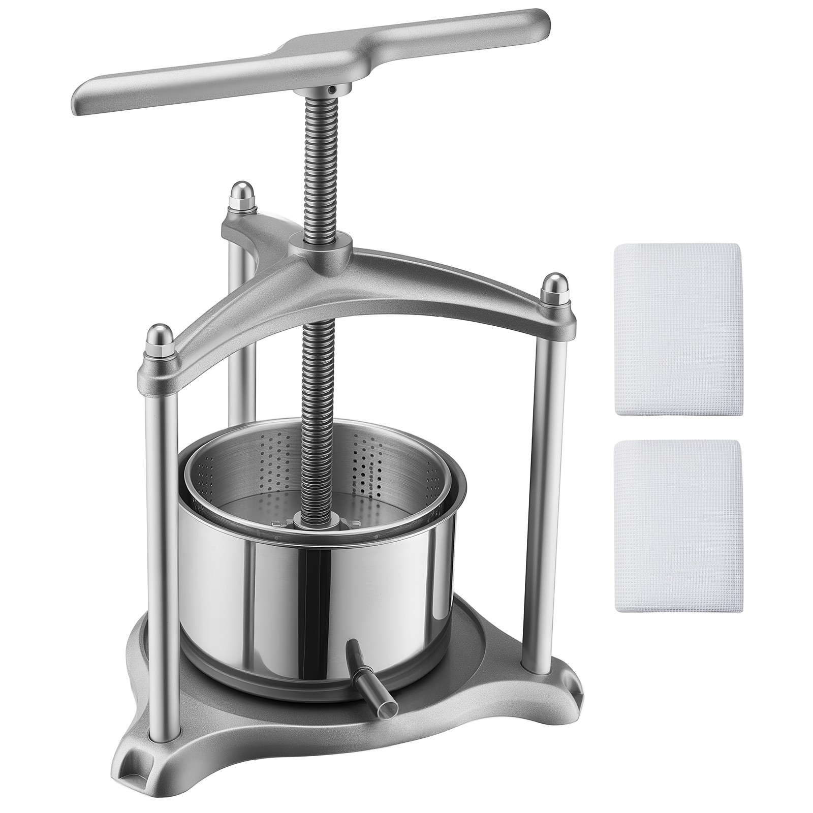 Uimoso 0.8 Gallon/3L Stainless Steel Manual Fruit and Juice Press with Handle