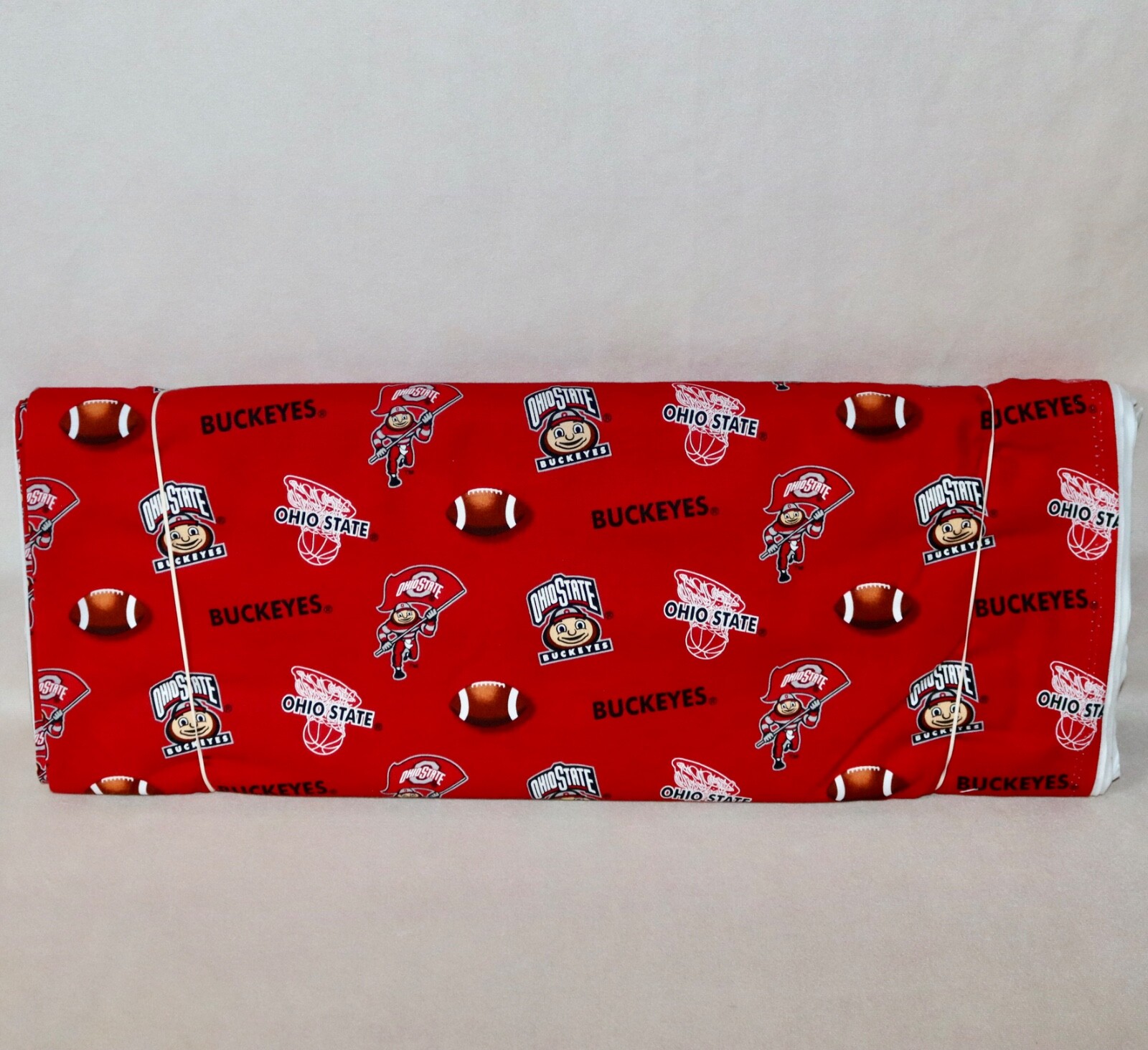 Ohio State Buckeyes ~ Logo Pattern College Cotton Fabric 1/4 Yard 9” X 44”