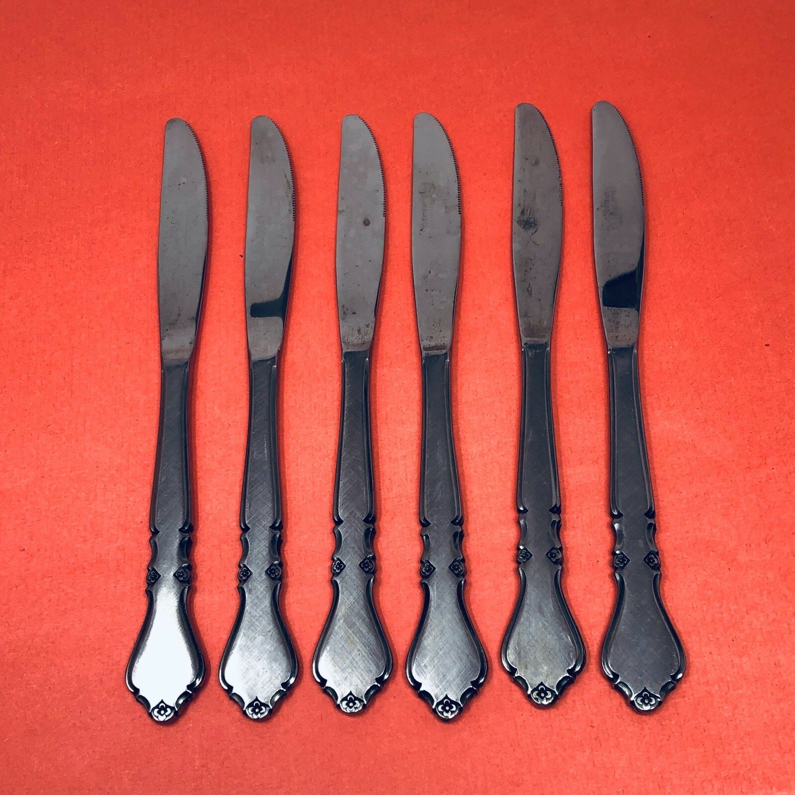 Rogers Stainless Flatware Korea DORCHESTER Set of 6 Dinner Knives Knife