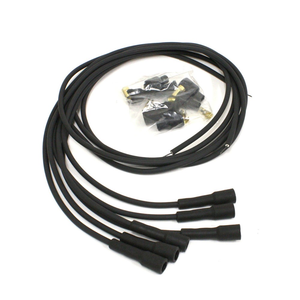 Pertronix Spark Plug Wire Set 706180; Stock Look 7mm Black Straight Female 6cyl