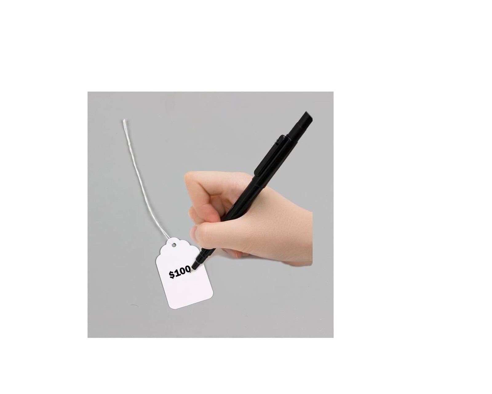 White Price Tags with String - 500 Merchandise Tags with String Attached - 2 ...
