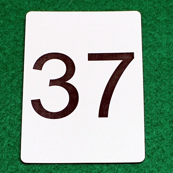 Number 37, Bicycle Printed Gaff Card, Blue