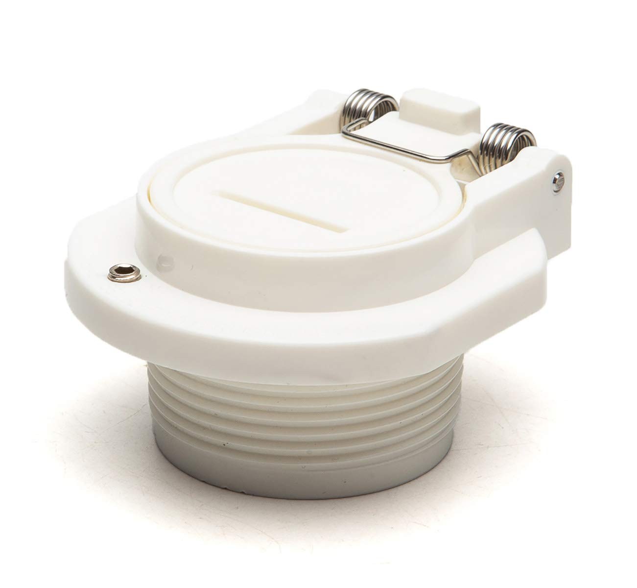 ATIE Free Rotation Pool Vacuum Vac Lock Safety Wall Fitting W400BWHP, White