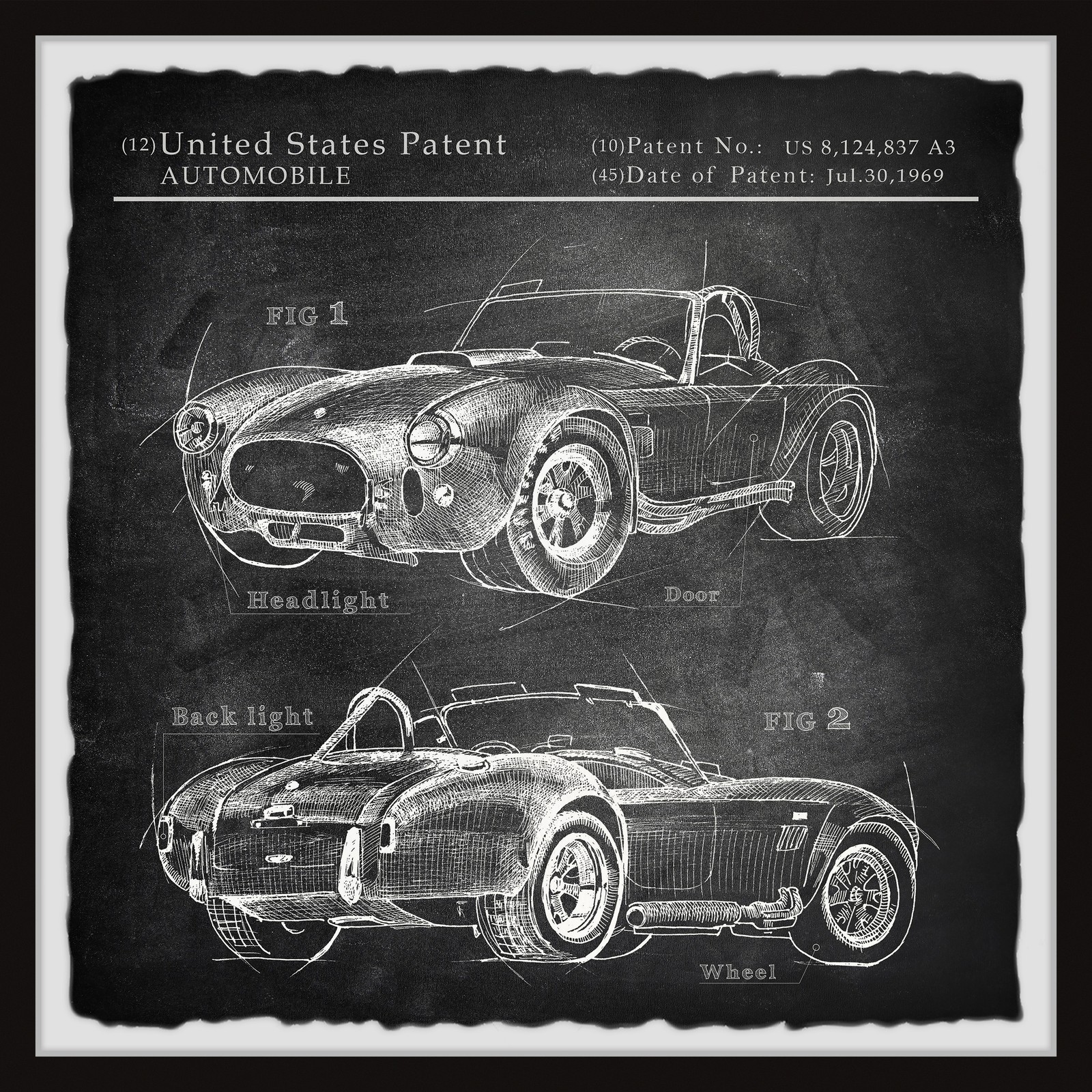 Marmont Hill 1965 Shelby Cobra Framed Painting Print 32X32