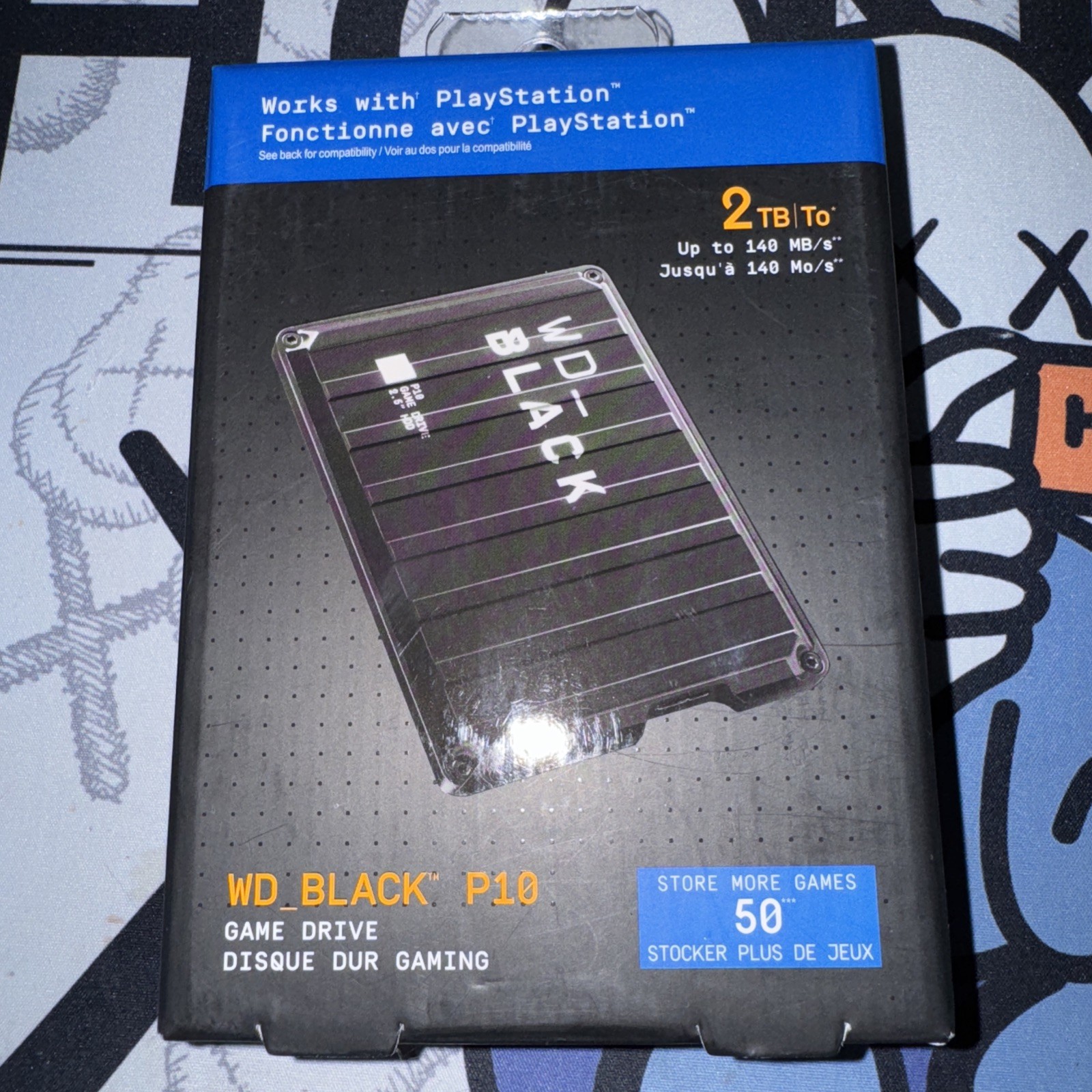 WD_Black P10 2TB Game Drive For Sony PS5 WDBA2W0020BBK NEW