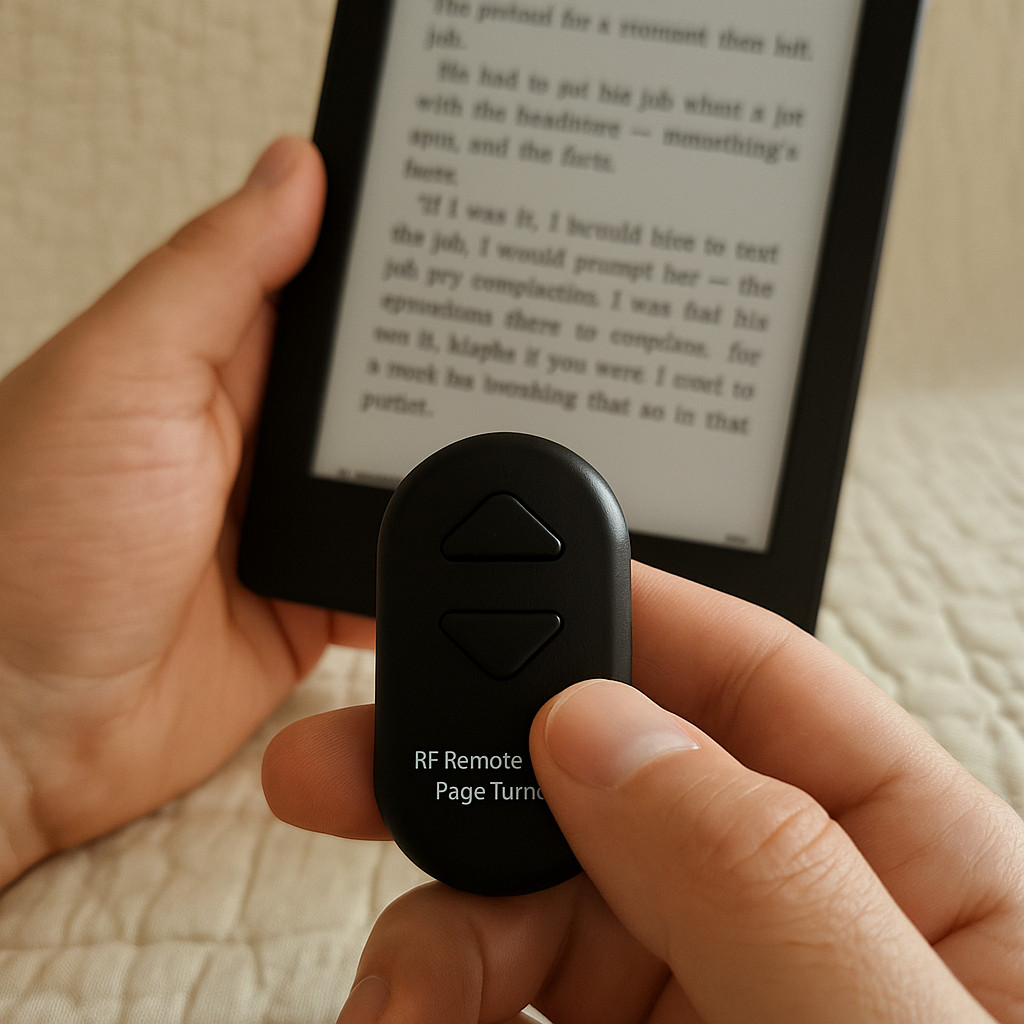 RCPT07 RF Wireless Page Turner Remote Kindle iPad eReader Hands-Free Clicker