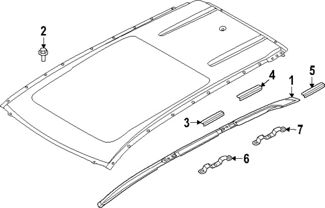 Genuine Nissan Roof Luggage Carrier Side Rail Cap 73871-7JA0A