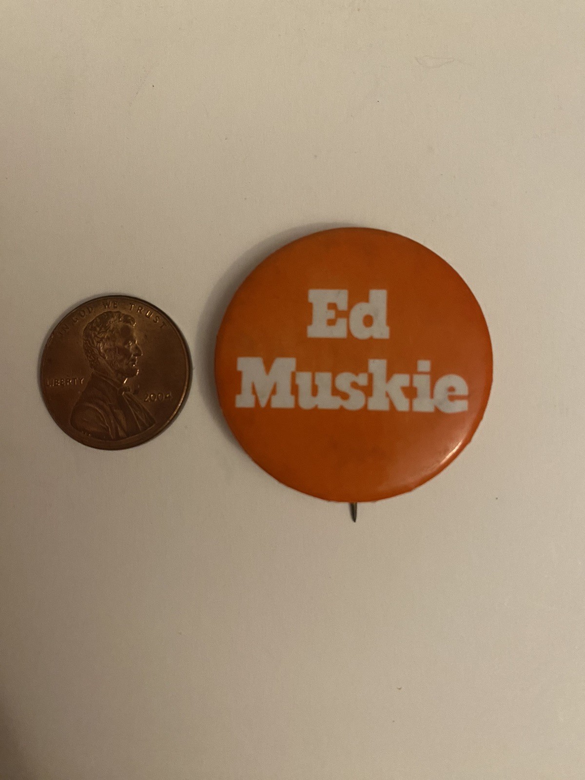 Ed Muskie Political Pin Back Button P55