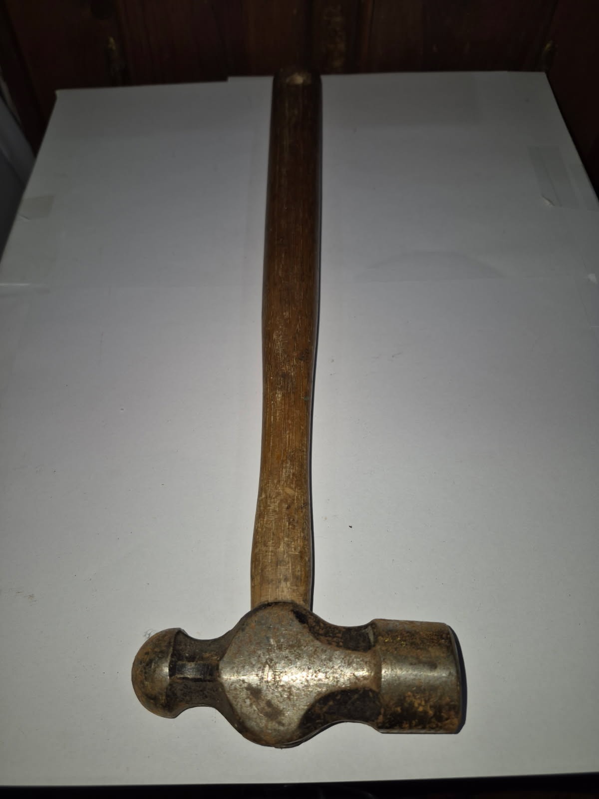 Vintage Ball Peen Hammer with 12 3/4" Wooden Handle EE