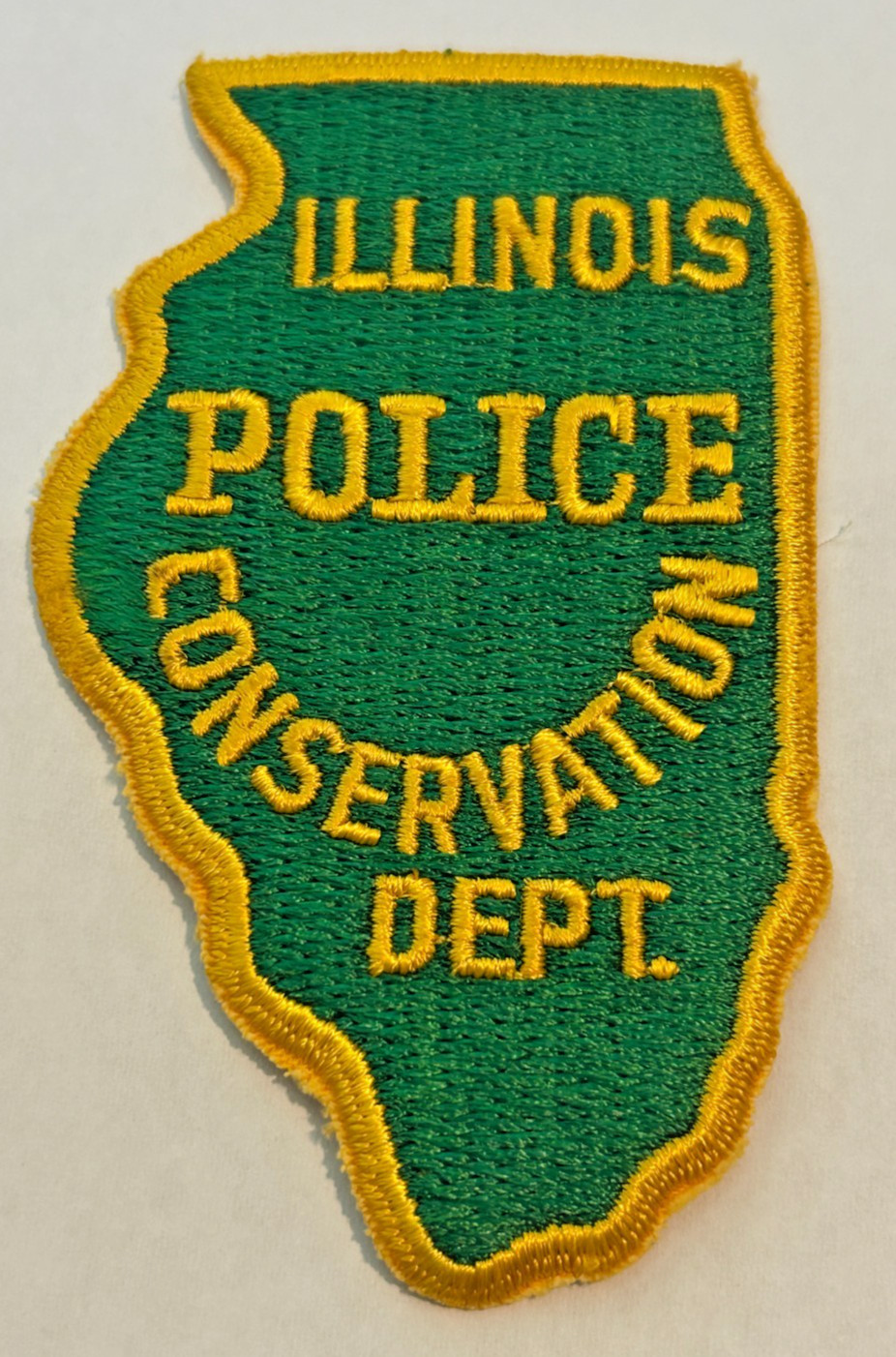 Vintage Illinois Conservation Police State Shape Wildlife Patch Unused