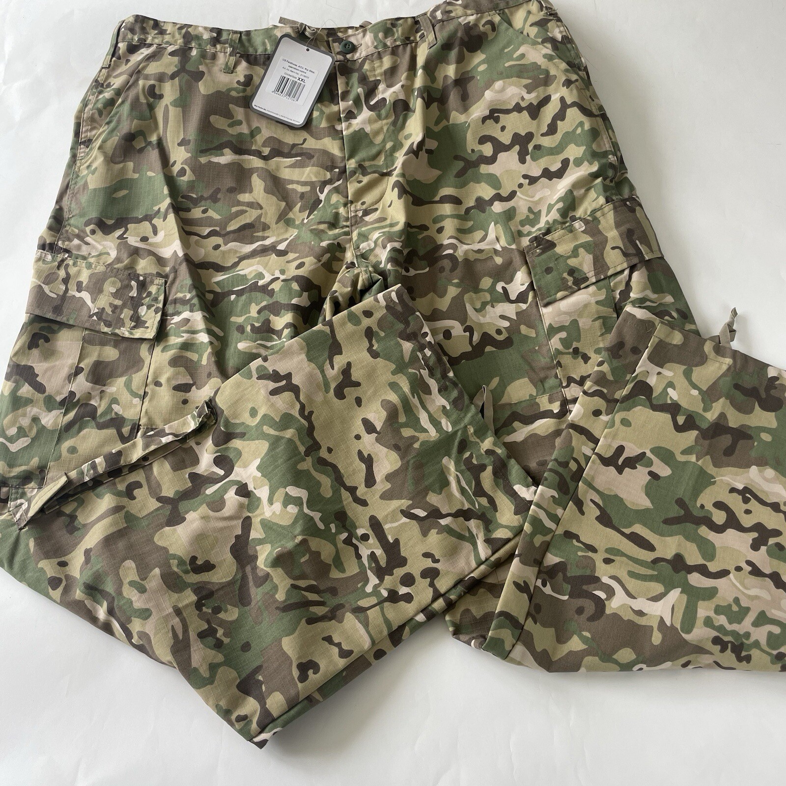 NWT US Military Camouflage Trousers Rip Stop Size XXL MFH Max Fuchs Waist 43-47
