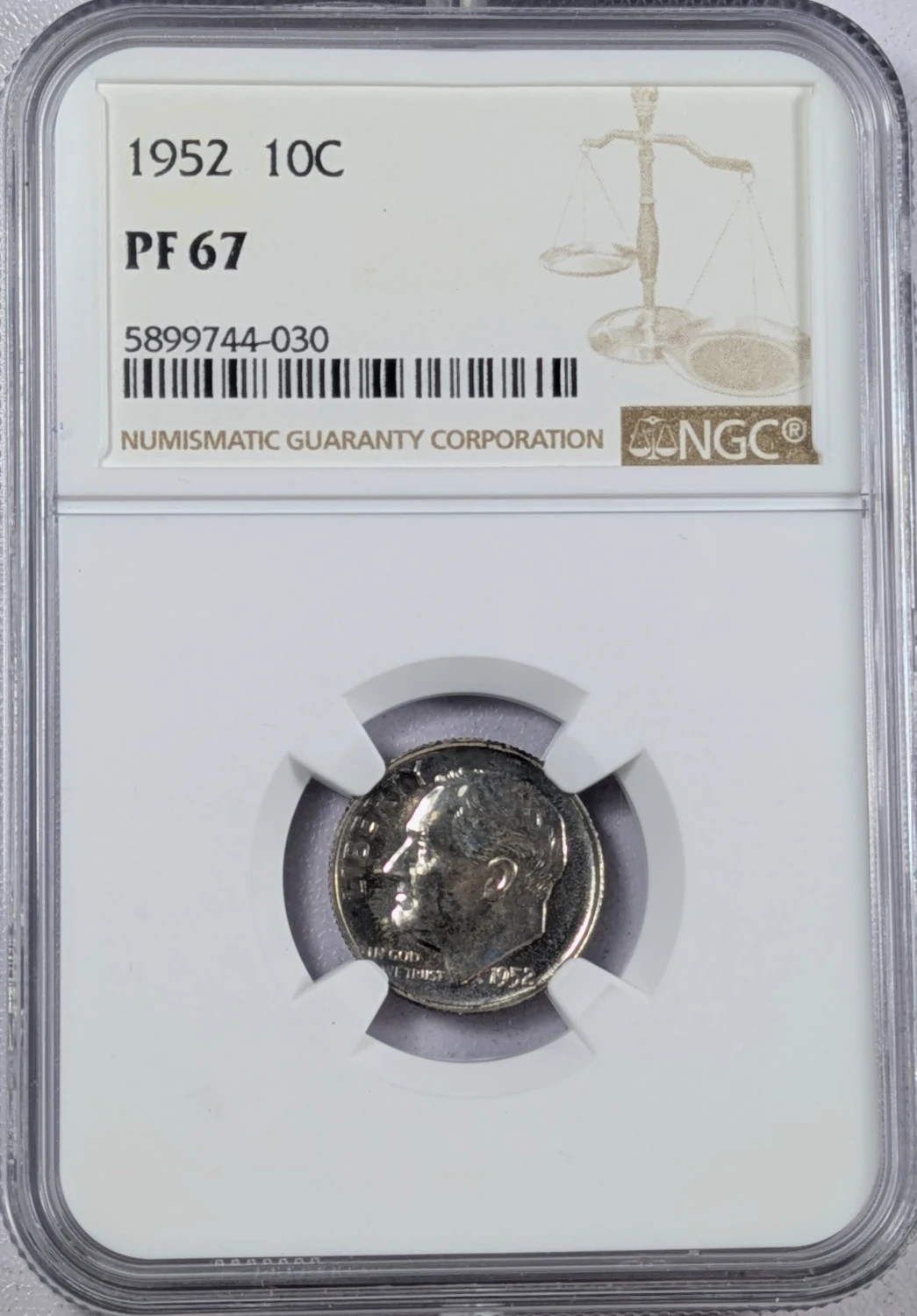 1952 Dimes Roosevelt NGC PF-67