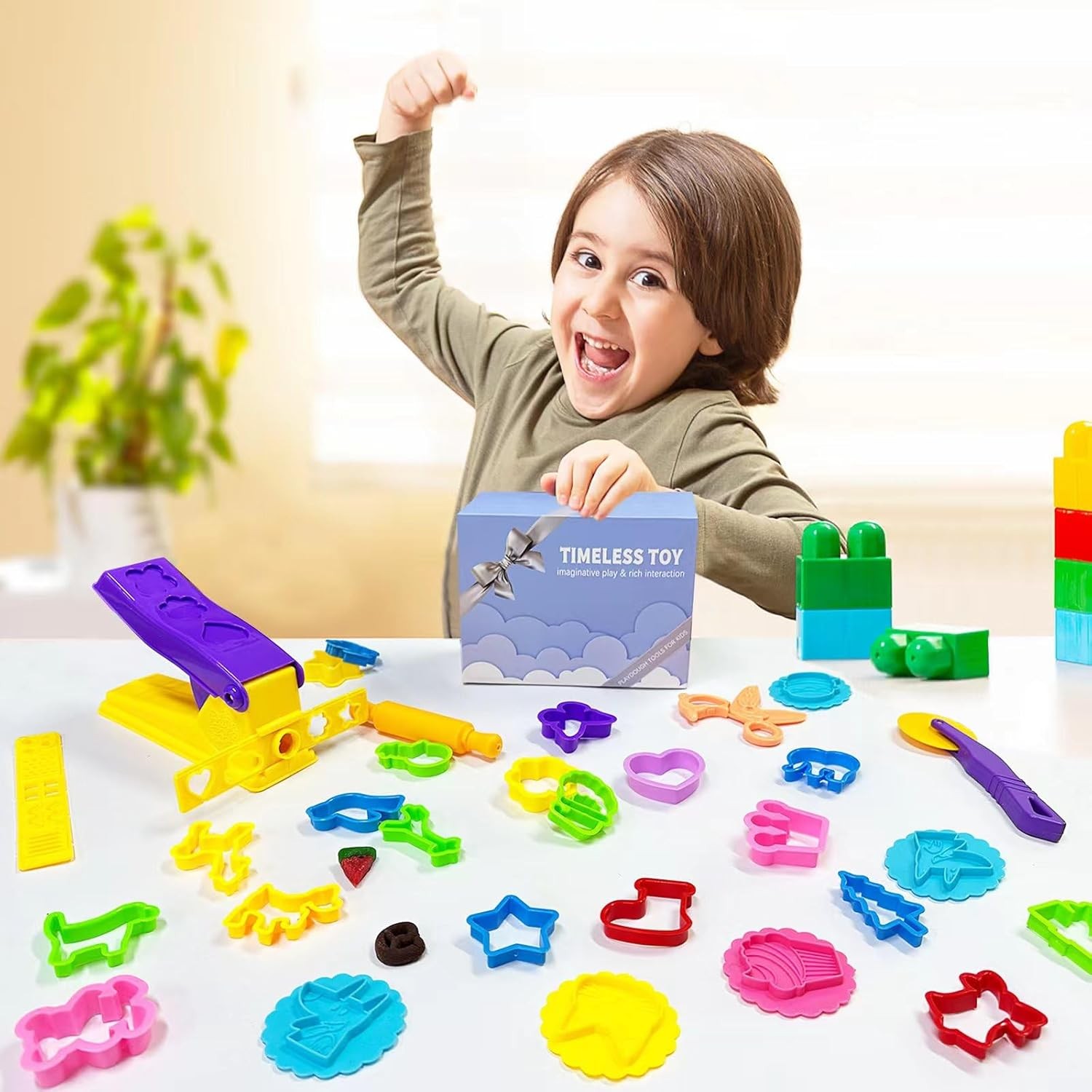 Dough Play Tools for Kids- Sets Accessories Include Animal Molds...