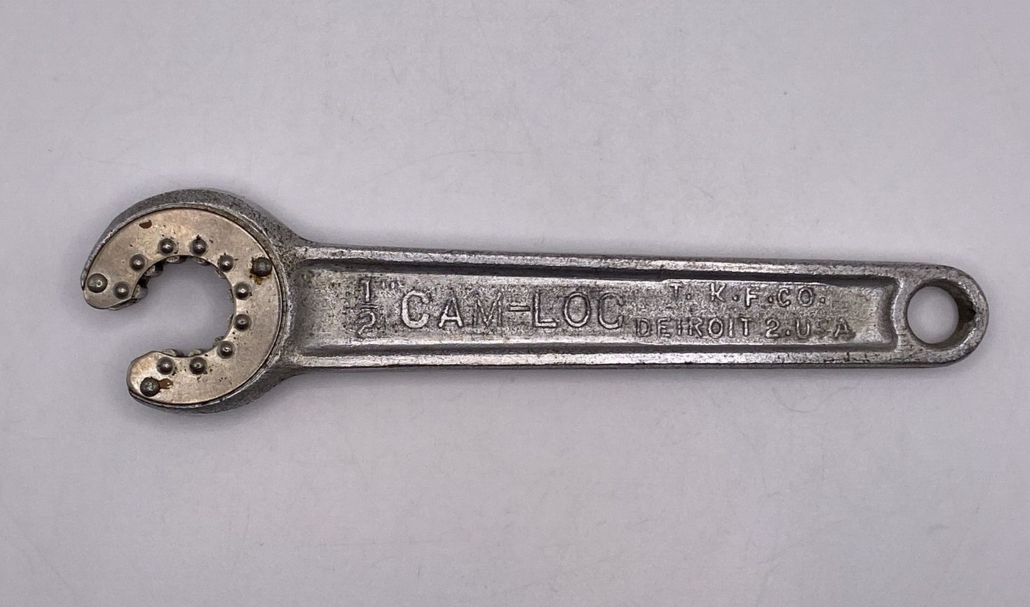 Vintage CAM-LOC Wrench 1/2" T.K.F. CO. DETROIT 2- USA