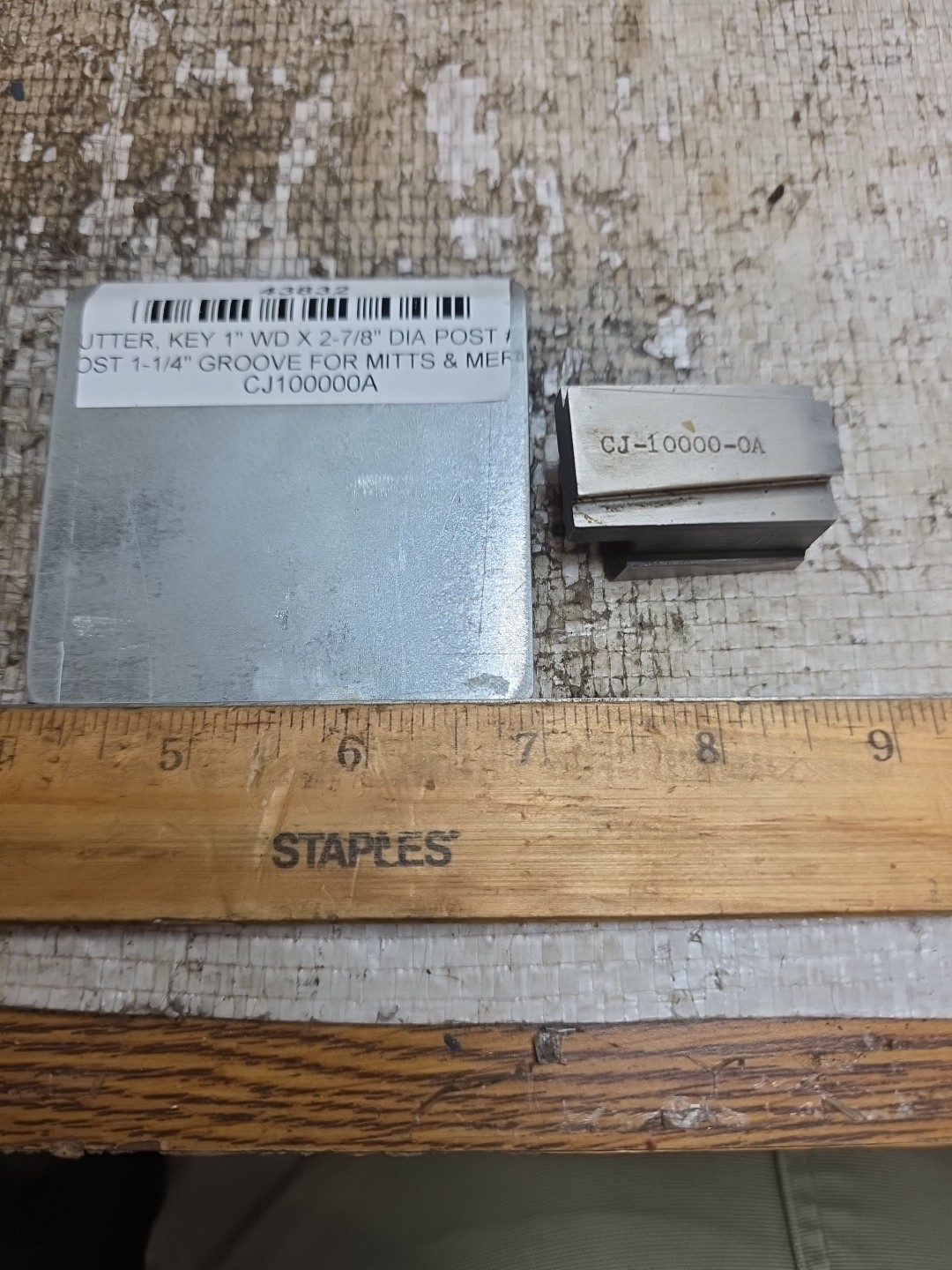Mitts & Merrill Keyseater Cutter - CJ-10000-0A 1" WD 2 7/8" DIA 1 1/4" GROOVE