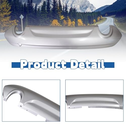 Rear Lower Valance Panel Bumper Cover Silver Replacement for Escape 2013-2017