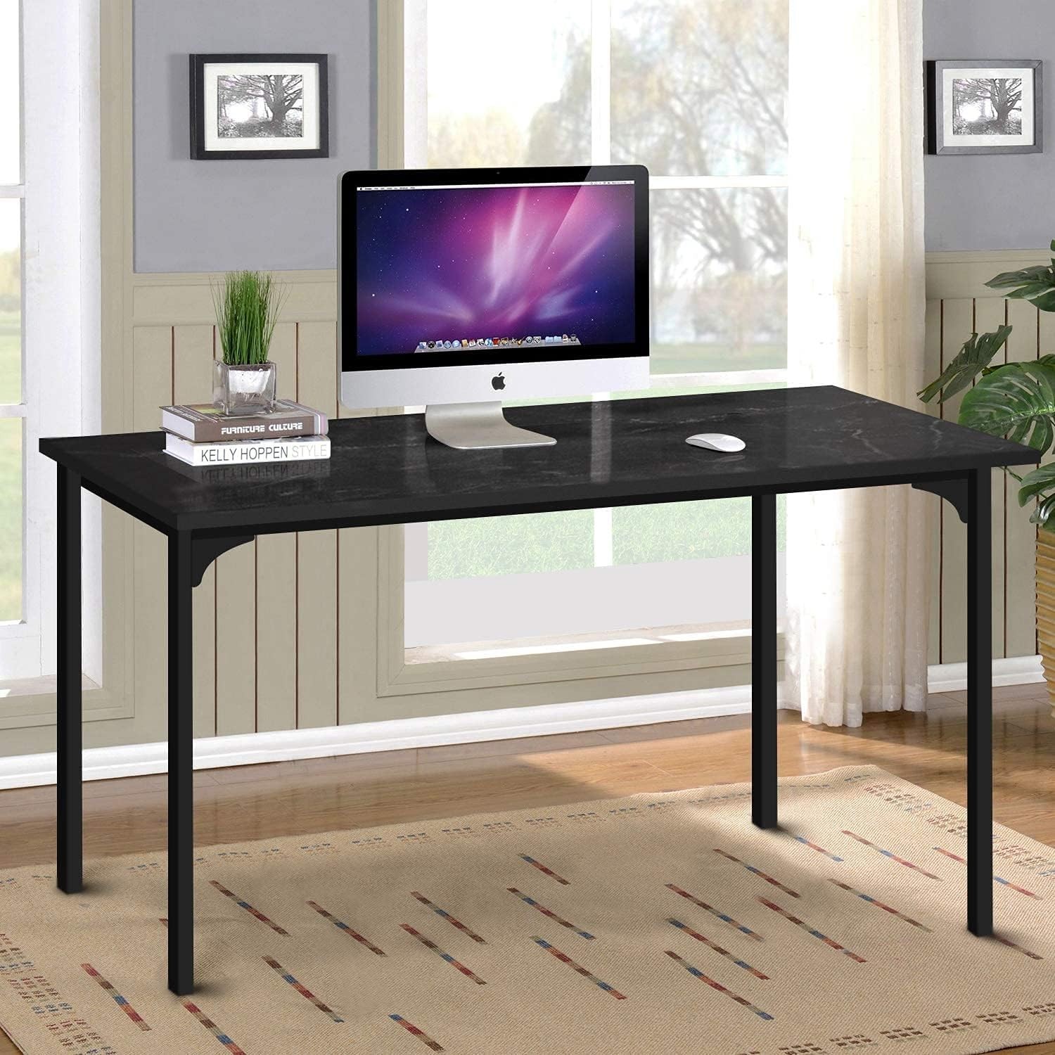 47 Inch Home Office Computer Desk for Working, Studying, Writing or Gaming, B...