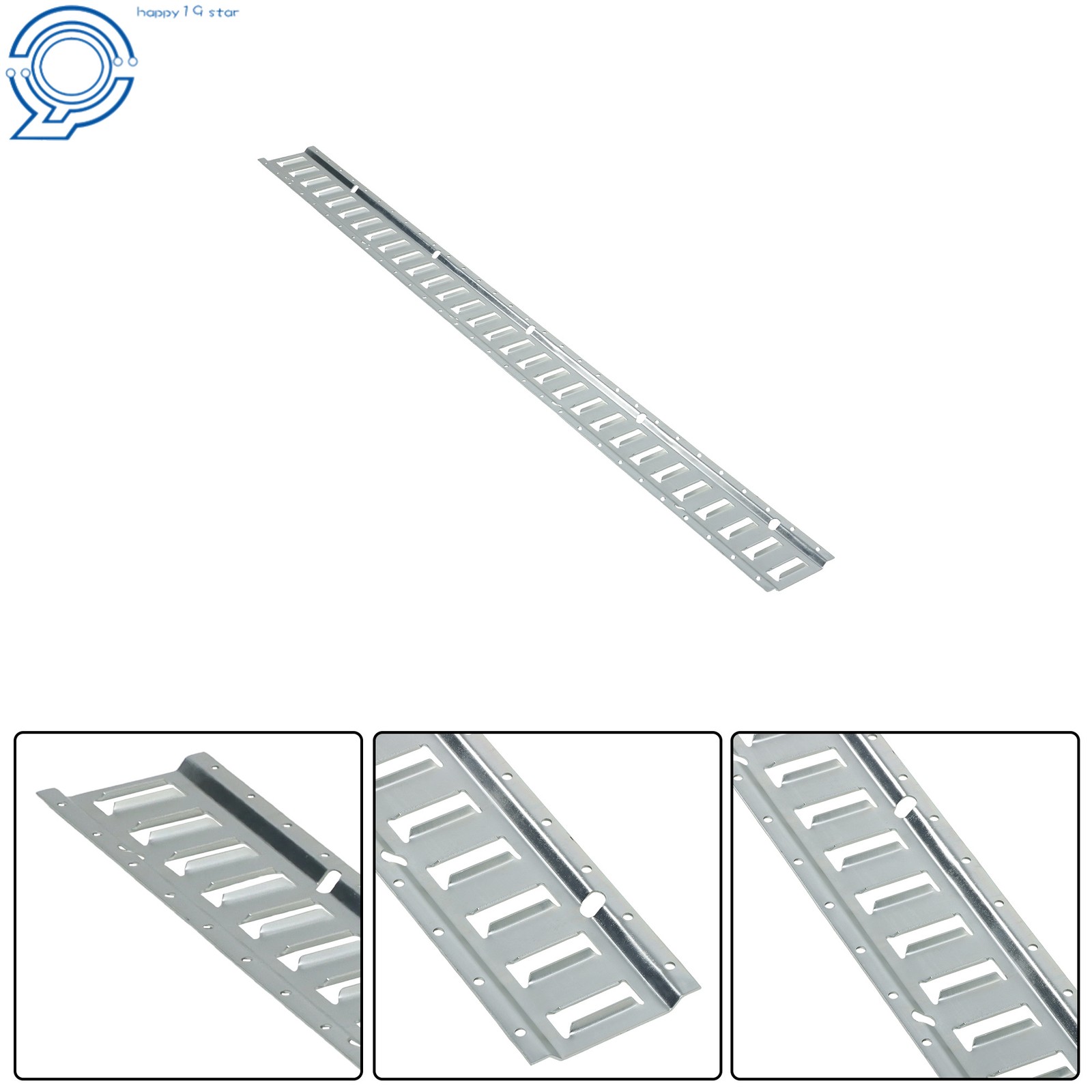 Steel E Track Tie-Down Rail Kit 2× 5' E Track Rails 12’ 16’ 20’ Ratchet Straps