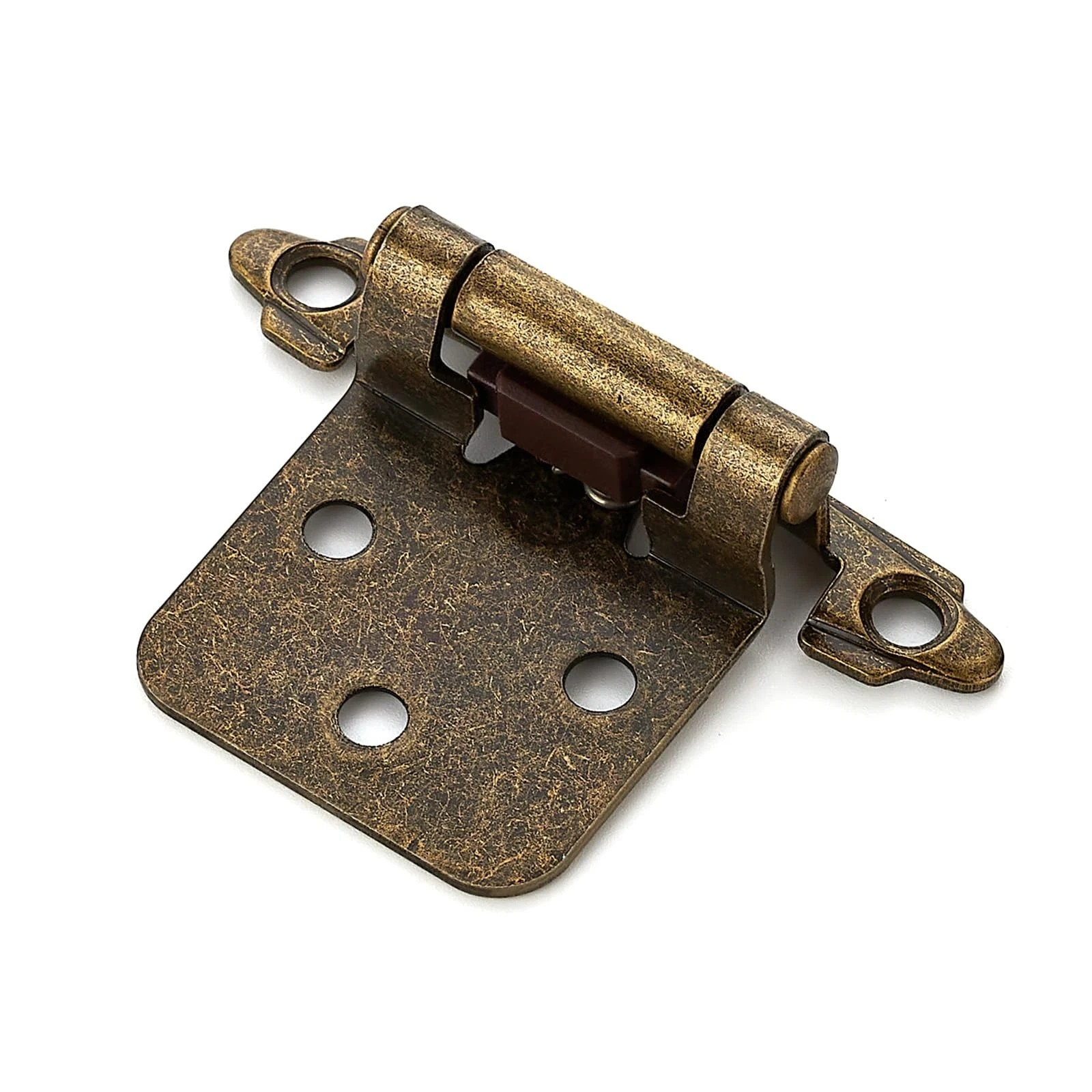 50 Pack 1/2 Overlay Cabinet Hinges, Antique Brass, Self-Closing, Face Frame