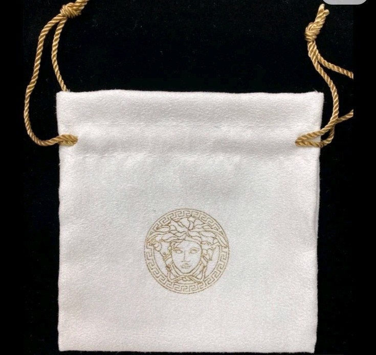 Authentic Designer Drawstring Pouch 5"×5", See Logo