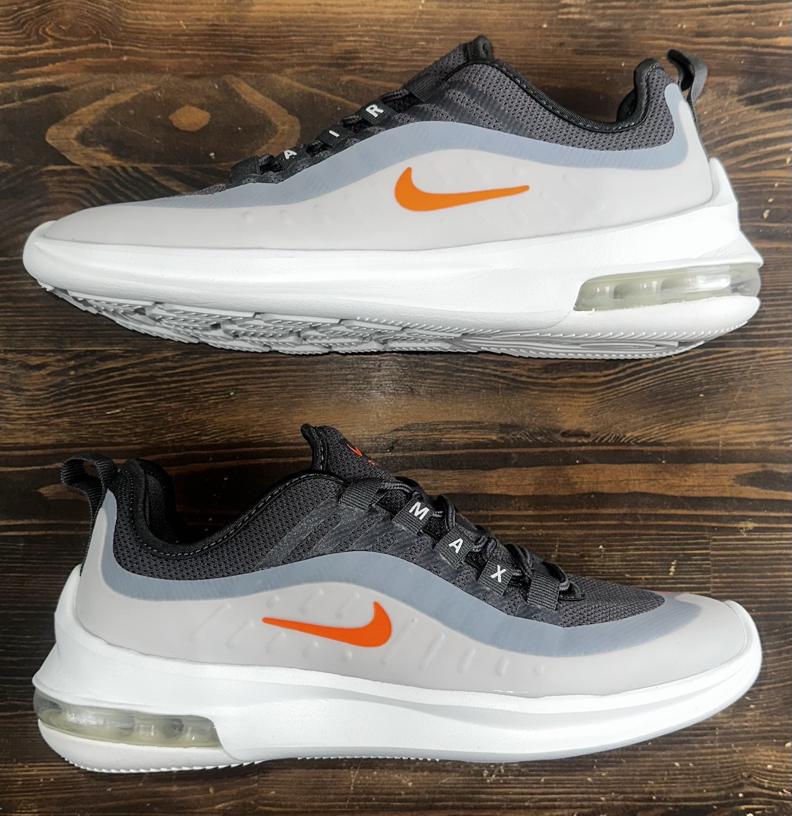 Nike Air Max Axis ‘Thunder Grey Orange’ Size 6.5 Men / 8 Wmns (AA2146-013)