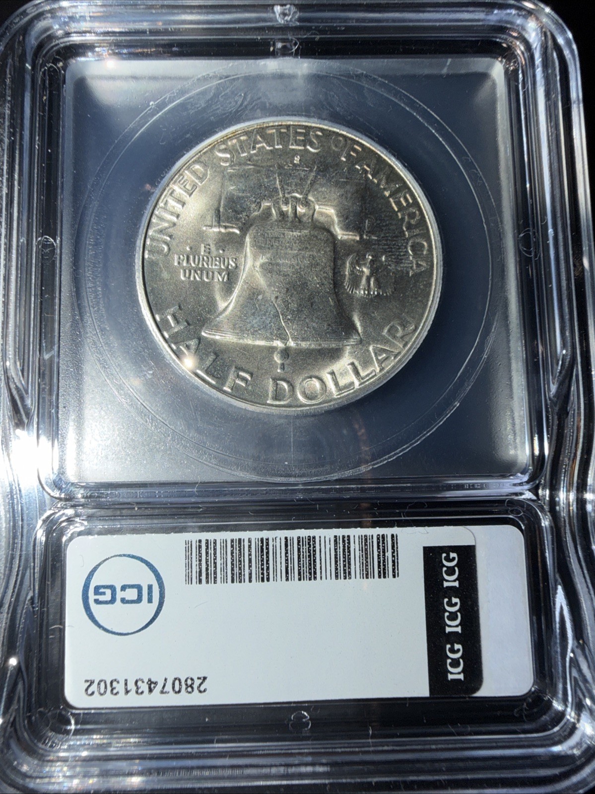 1954-S Franklin Silver Half Dollar 50c ICG MS 64