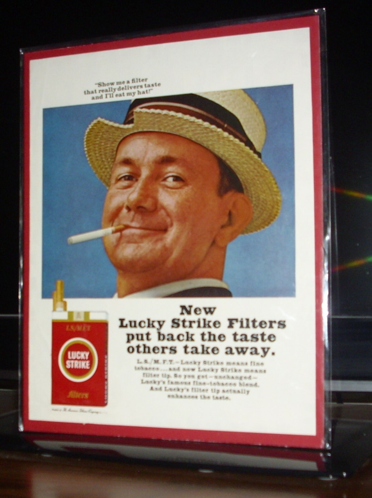 Original Vintage Mounted Ads 11 x 14 Suitable for Framing Lucky Strike Cigarette